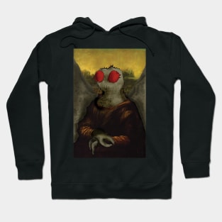 Funny Mothman Mona Lisa Figure WV Design Hoodie